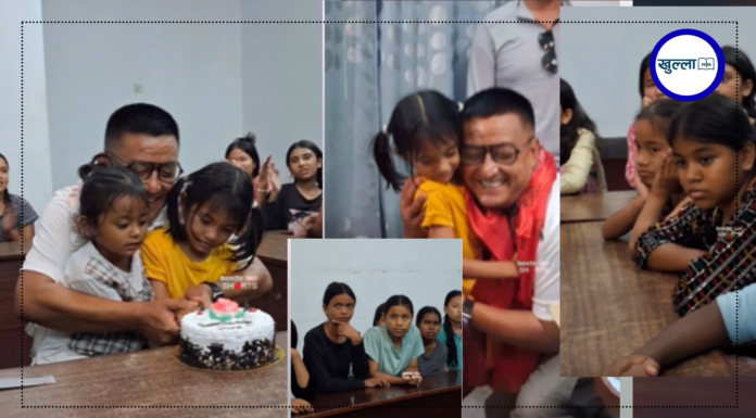 बालबालिकासँग जन्मदिन मनाउँदै मोक्तानले गरे सहयोग